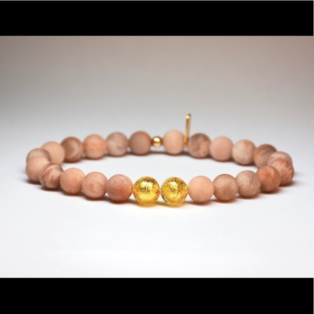 Spero Brand - Sunstone and Gold bracelet